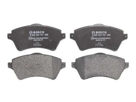 Комплект тормозных колодок, дисковый тормоз BOSCH 0986424721