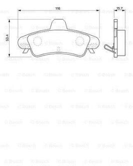 ДИСКОВI КОЛОДКИ ЗАДНI BOSCH 0 986 424 744