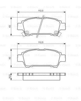 Тормозные колодки комплект. BOSCH 0986424762