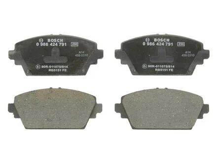 Комплект тормозных колодок, дисковый тормоз BOSCH 0986424791