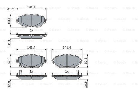 ДИСКОВІ КОЛОДКИ ПЕРЕДНІ BOSCH 0 986 424 865