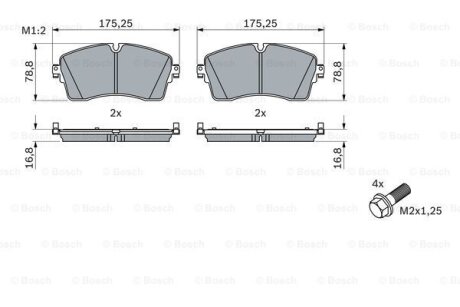 ДИСКОВI КОЛОДКИ ПЕРЕДНI BOSCH 0 986 424 871