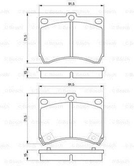 Колодки дискового гальма BOSCH 0986460974