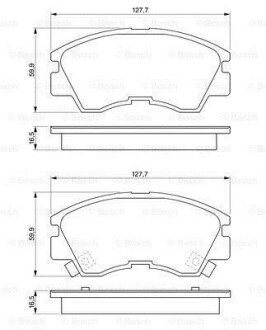 P_Гальмівні колодки дискові MITSUBISHI L 300 L200 Pajero 2.5 -01 BOSCH 0986460978