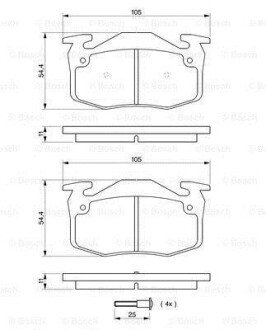 ДИСКОВI КОЛОДКИ ЗАДНI BOSCH 0 986 461 149