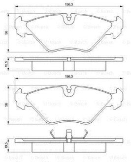 Гальмівні колодки дискові SAAB 9000/MITSUBISHI Pajero -98 BOSCH 0986461766