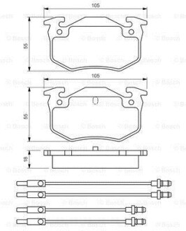 ДИСКОВI КОЛОДКИ ПЕРЕДНI BOSCH 0 986 466 350