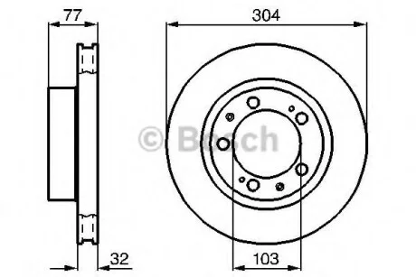 АКЦІЯ!!! Гальмівний диск AUDI/PORSCHE 80/928/944 \'\'FL BOSCH 0986478408