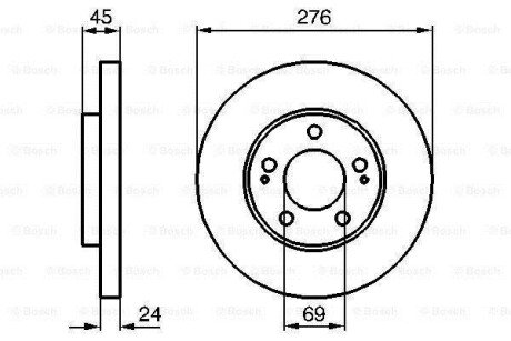 Диск гальмівний BOSCH 0 986 479 035