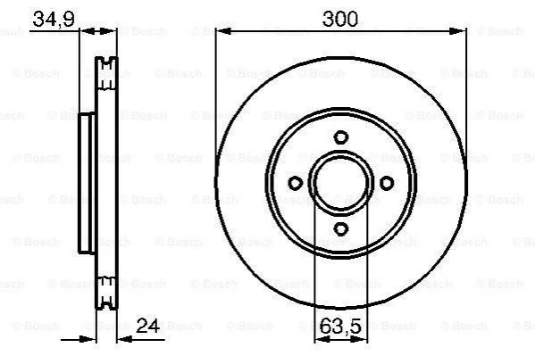 Тормозной диск BOSCH 0986479048 (фото 1)
