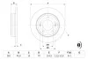 Гальмівний диск HYUNDAI/KIA Elantra/i30/Cee\'d/Soul II \'\'10>> R BOSCH 0986479052 (фото 5)