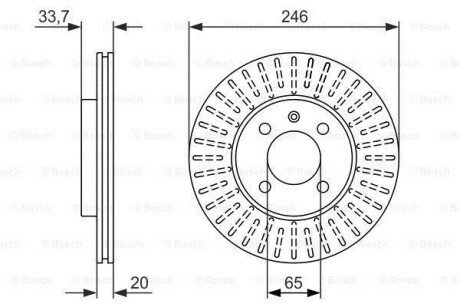 Диск тормозной BOSCH 0 986 479 853 (фото 1)