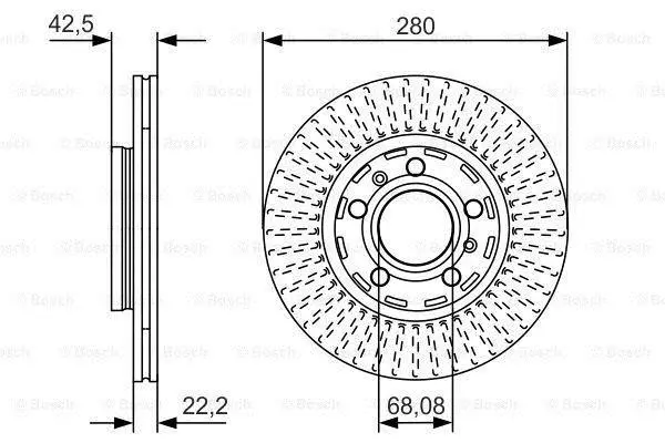 Диск гальмiвний заднiй BOSCH 0986479C89 (фото 1)
