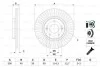 Тормозной диск HYUNDAI/KIA Santa Fe/Sorento &#039;&#039;F&#039;&#039;09&gt;&gt; BOSCH 0986479F19 (фото 1)