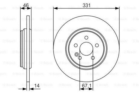 Тормозной диск BOSCH 0986479S12 (фото 1)