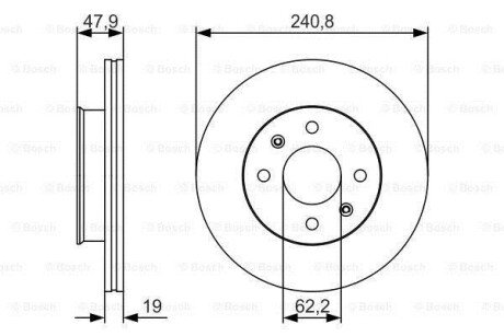 Тормозной диск BOSCH 0986479S18 (фото 1)