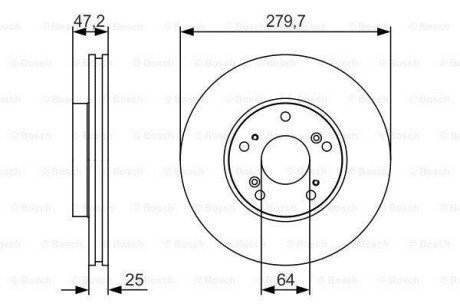 Диск тормозной BOSCH 0 986 479 S82 (фото 1)