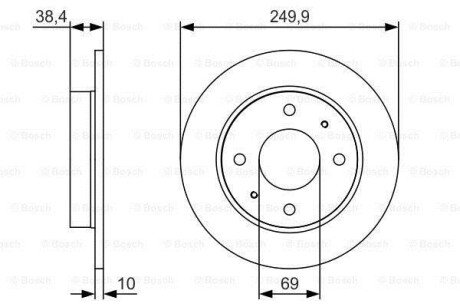 Тормозной диск BOSCH 0986479S84 (фото 1)