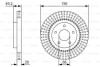 Тормозной диск NISSAN Altima F'2,5-3,5'06>> BOSCH 0986479T99 (фото 1)