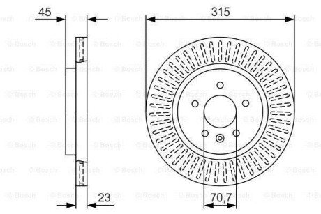 Тормозной диск BOSCH 0986479U65 (фото 1)