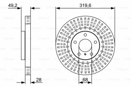Тормозной диск INFINITI/NISSAN FX35/FX/Maxima ''F''3,5-4,5''02-08 BOSCH 0986479V60