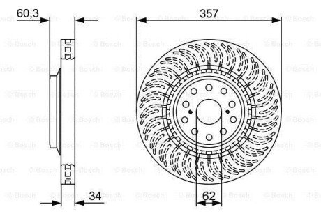 Диск гальмівний BOSCH 0 986 479 V64