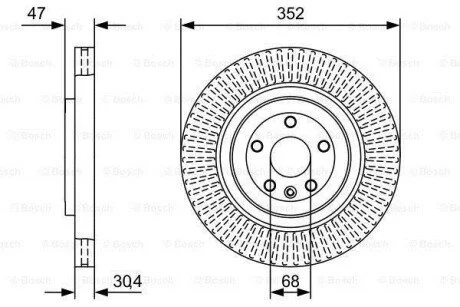 Гальмівний диск FORD Explorer (USA) \'\'F \'\'11>> - кратн. 1 шт BOSCH 0986479W53
