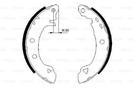 Колодки дискового тормоза BOSCH 0986487295
