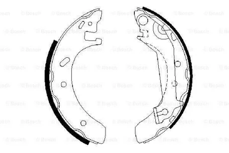Колодки гальмівні барабанні, комплект Ford BOSCH 0986487523