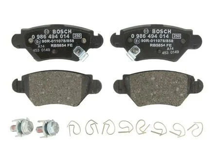 Комплект гальмівних колодок, дискове гальмо BOSCH 0986494014