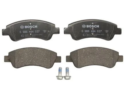 Комплект гальмівних колодок, дискове гальмо BOSCH 0986494027