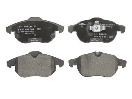 Комплект тормозных колодок, дисковый тормоз BOSCH 0986494044