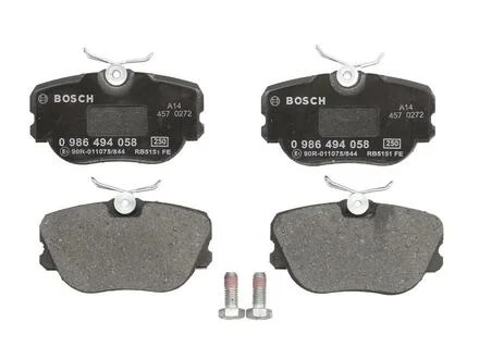 Комплект тормозных колодок, дисковый тормоз BOSCH 0986494058