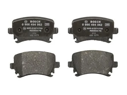 Комплект гальмівних колодок, дискове гальмо BOSCH 0986494062