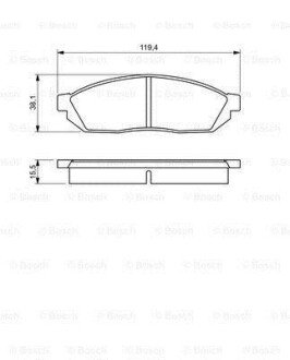 Тормозные колодки, дисковые. BOSCH 0986494208