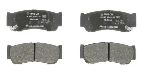 Комплект тормозных колодок, дисковый тормоз BOSCH 0986494230