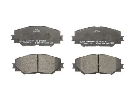 Комплект тормозных колодок, дисковый тормоз BOSCH 0986494240