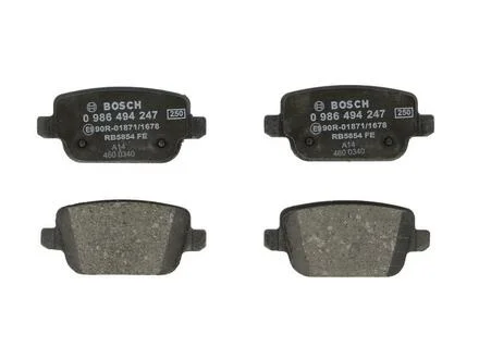 Комплект тормозных колодок, дисковый тормоз BOSCH 0986494247