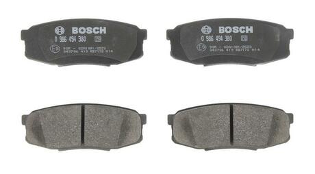 Комплект тормозных колодок, дисковый тормоз BOSCH 0986494380 (фото 1)