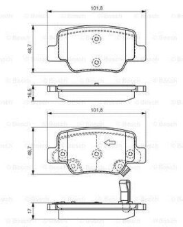 ДИСКОВI КОЛОДКИ ЗАДНI BOSCH 0 986 494 404