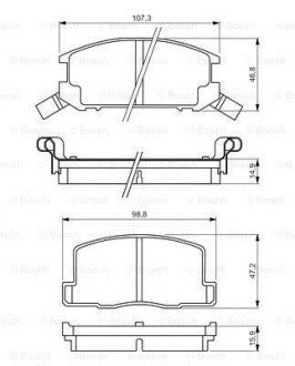 Тормозные колодки дисковые перед Lexus RX 08-/Toyota Rav 4 12- BOSCH 0 986 494 412