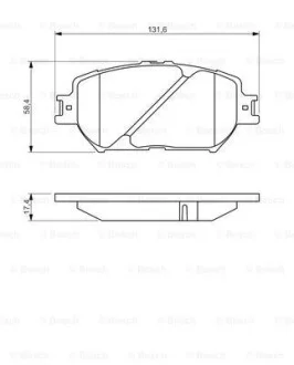 Комплект гальмівних колодок, дискове гальмо BOSCH 0986494418