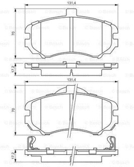 КОЛОДКИ ГАЛЬМІВНІ ПЕРЕДНІ BOSCH 0 986 494 426