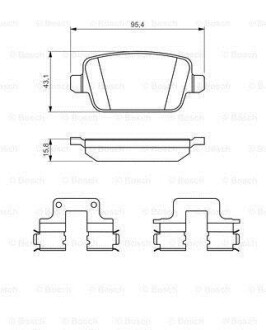 ДИСКОВI КОЛОДКИ ЗАДНI BOSCH 0 986 494 639