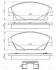 Комплект гальмівних колодок передн, CADILLAC ATS CHEVROLET CRUZE, ORLANDO, TRAX, VOLT OPEL AMPERA BOSCH 0986494657 (фото 8)