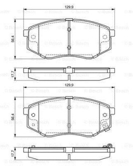 ГАЛЬМІВНІ КОЛОДКИ, ДИСКОВІ BOSCH 0 986 494 692