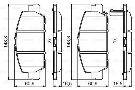 ДИСКОВI КОЛОДКИ ПЕРЕДНI BOSCH 0 986 494 773