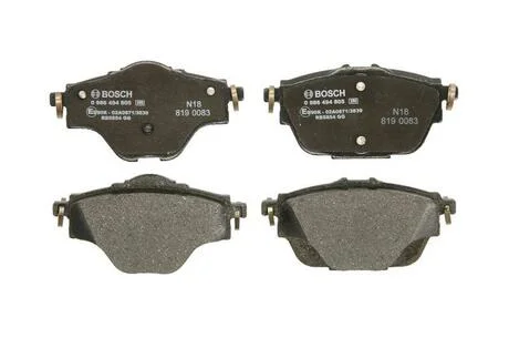 Комплект тормозных колодок, дисковый тормоз BOSCH 0986494805