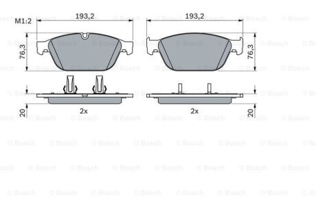 ДИСКОВI КОЛОДКИ ПЕРЕДНI BOSCH 0 986 494 988