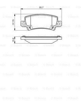 Тормозные колодки дисковые TOYOTA Corolla \'\'1.4i,1.6i 16V\'\'>>02 PR2 BOSCH 0986495072 (фото 1)